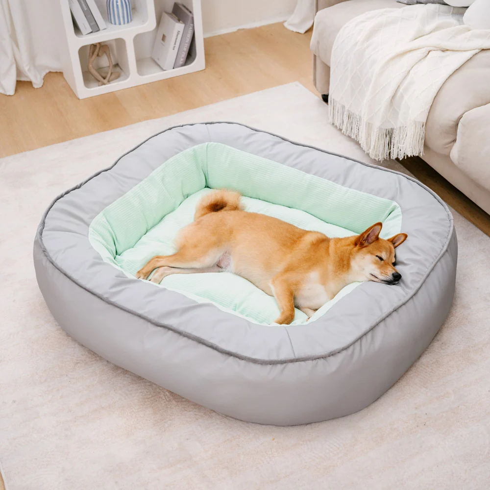 Waterproof Non-stick PU Leather Scratch-resistant Full Support Dog Bed