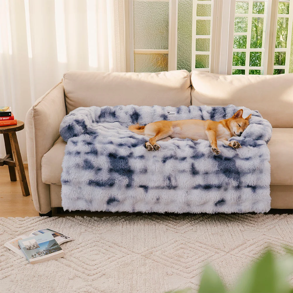 Fluffy Fuzzy Calming Dog Bed Sofa Protector Pet Mat - Image 16