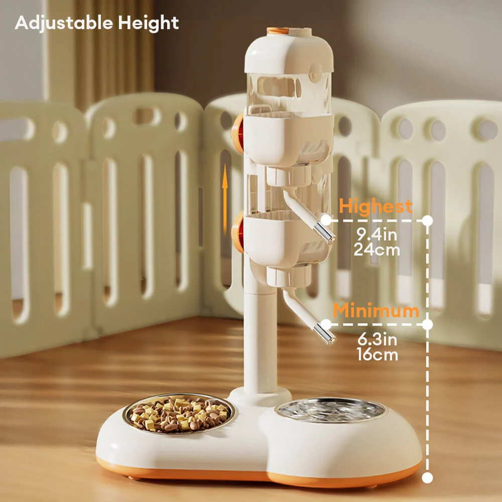 Pet Feeding Bowl Station Food Dispenser With Automatic Water - Image 6